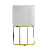 Acme - Zazie Side Chair (Set-2) DN02232 Beige Velvet & Gold Finish