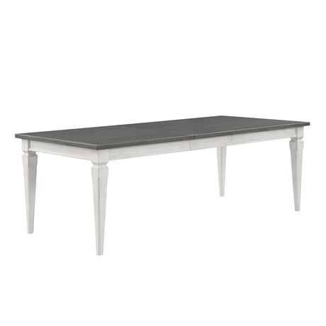 Acme - Katia Dining Table W/Leaf DN02273 Rustic Gray & Weathered White Finish