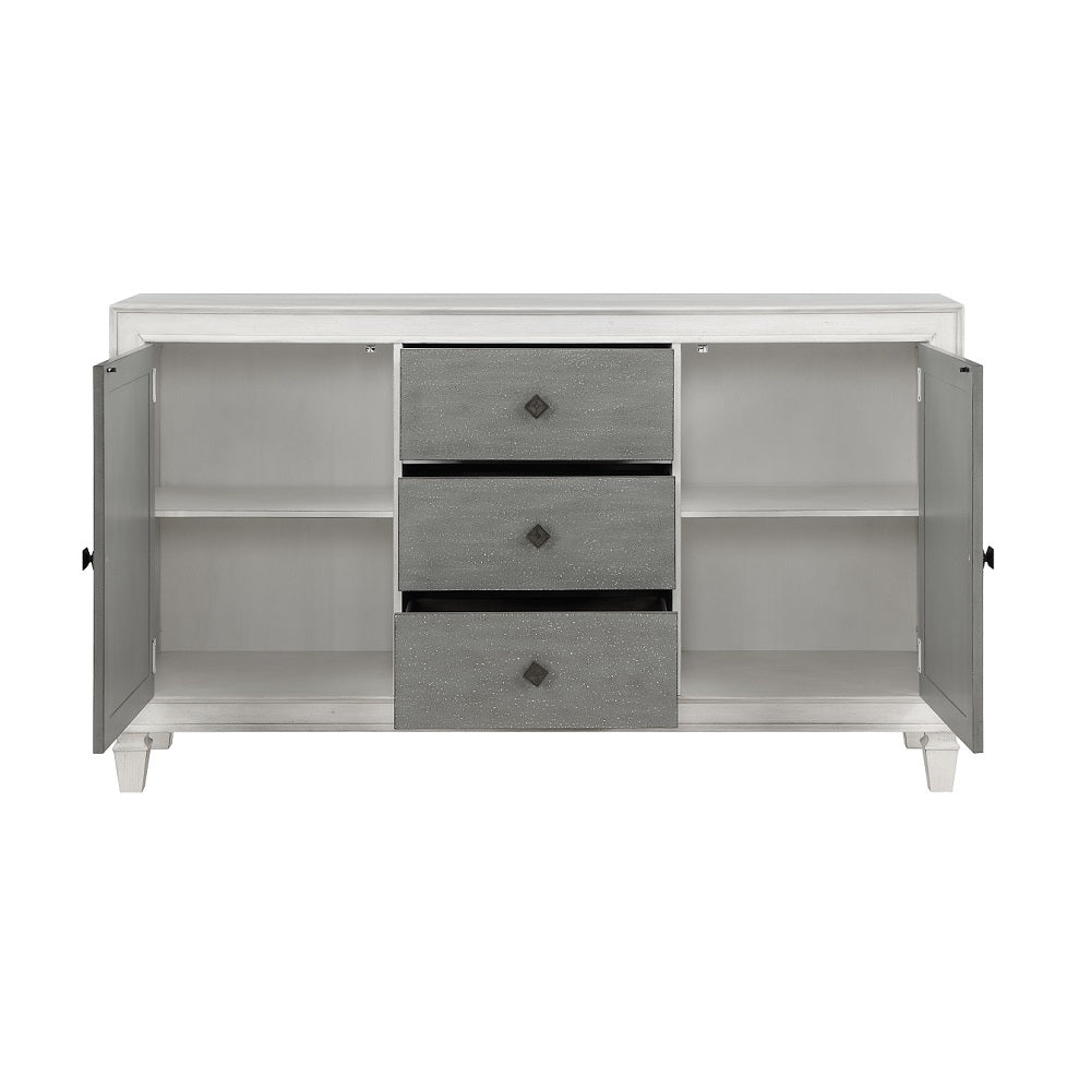 Acme - Katia Server DN02276 Rustic Gray & Weathered White Finish