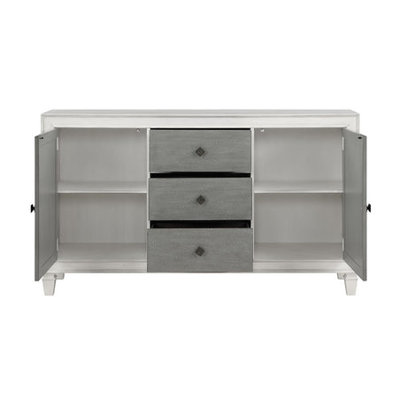 Acme - Katia Server DN02276 Rustic Gray & Weathered White Finish