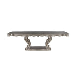 Ariadne Dining Table W/Pedestal DN02281 Antique Platinum Finish | Acme - DN02281 - Home Elegance USA - 3