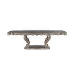 Acme - Ariadne Dining Table W/Pedestal DN02281 Antique Platinum Finish