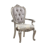 Ariadne Arm Chair (Set - 2) DN02283 Velvet & Antique Platinum Finish | Acme - DN02283 - Home Elegance USA - 1