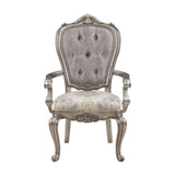 Acme - Ariadne Arm Chair (Set-2) DN02283 Velvet & Antique Platinum Finish