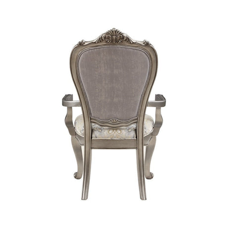 Ariadne Arm Chair (Set - 2) DN02283 Velvet & Antique Platinum Finish | Acme - DN02283 - Home Elegance USA - 4