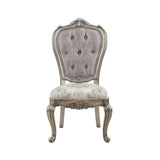 Ariadne Side Chair (Set - 2) DN02282 Velvet & Antique Platinum Finish | Acme | Home Elegance USA