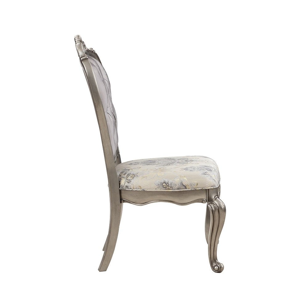 Ariadne Side Chair (Set - 2) DN02282 Velvet & Antique Platinum Finish | Acme - DN02282 - Home Elegance USA - 3