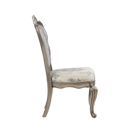 Ariadne Side Chair (Set - 2) DN02282 Velvet & Antique Platinum Finish | Acme - DN02282 - Home Elegance USA - 3