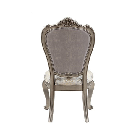 Ariadne Side Chair (Set - 2) DN02282 Velvet & Antique Platinum Finish | Acme - DN02282 - Home Elegance USA - 4