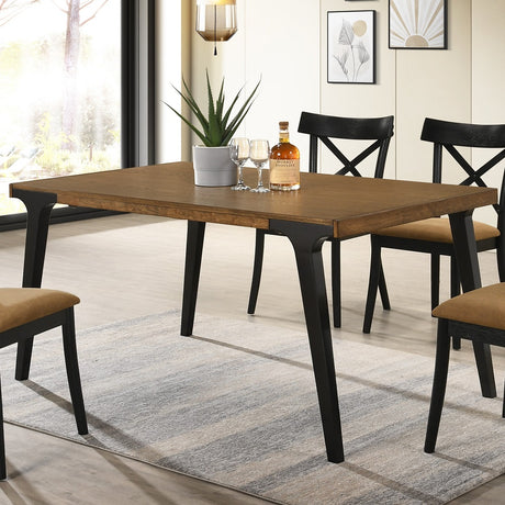 Acme - Hillary Dining Table W/2 Leaves DN02305 Walnut & Black Finish