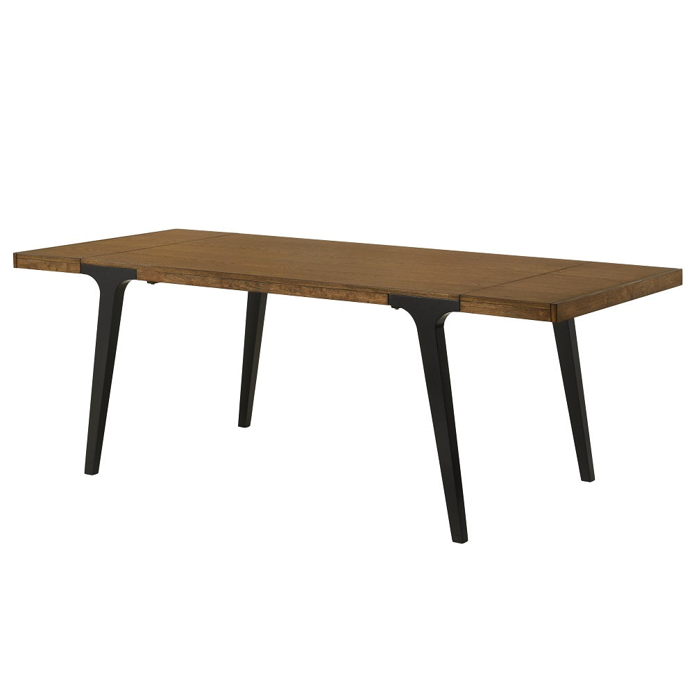 Acme - Hillary Dining Table W/2 Leaves DN02305 Walnut & Black Finish