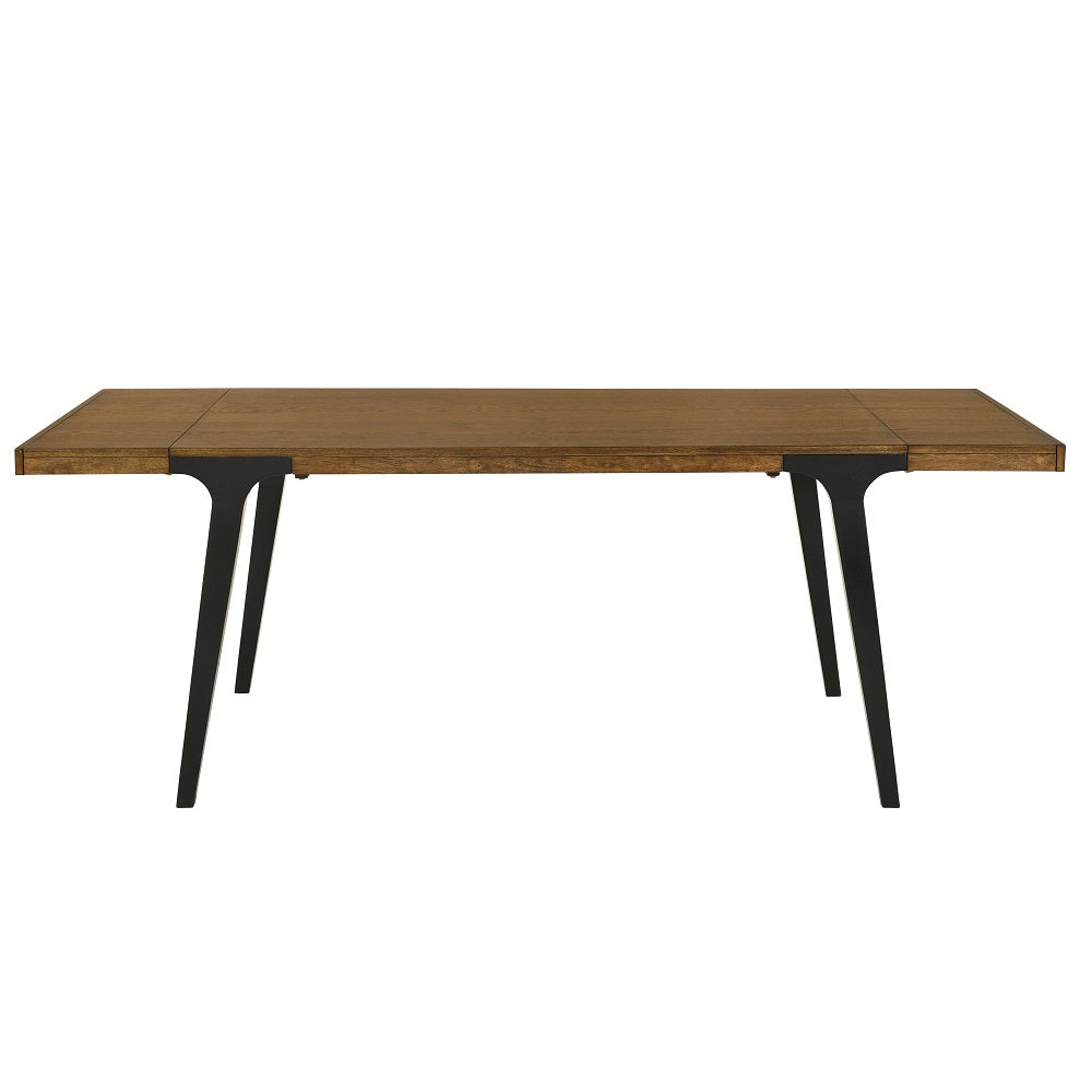 Acme - Hillary Dining Table W/2 Leaves DN02305 Walnut & Black Finish