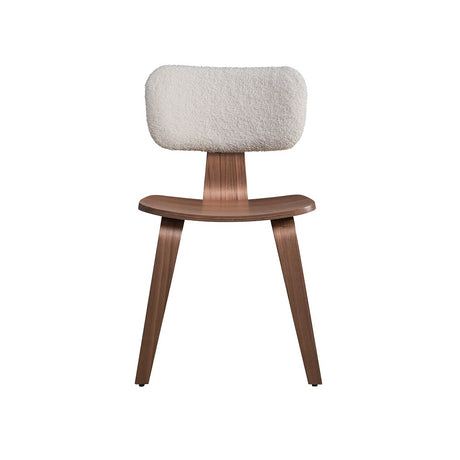 Acme - Casson Side Chair (Set-2) DN02311 White Boucle & Walnut Finish