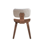 Acme - Casson Side Chair (Set-2) DN02311 White Boucle & Walnut Finish