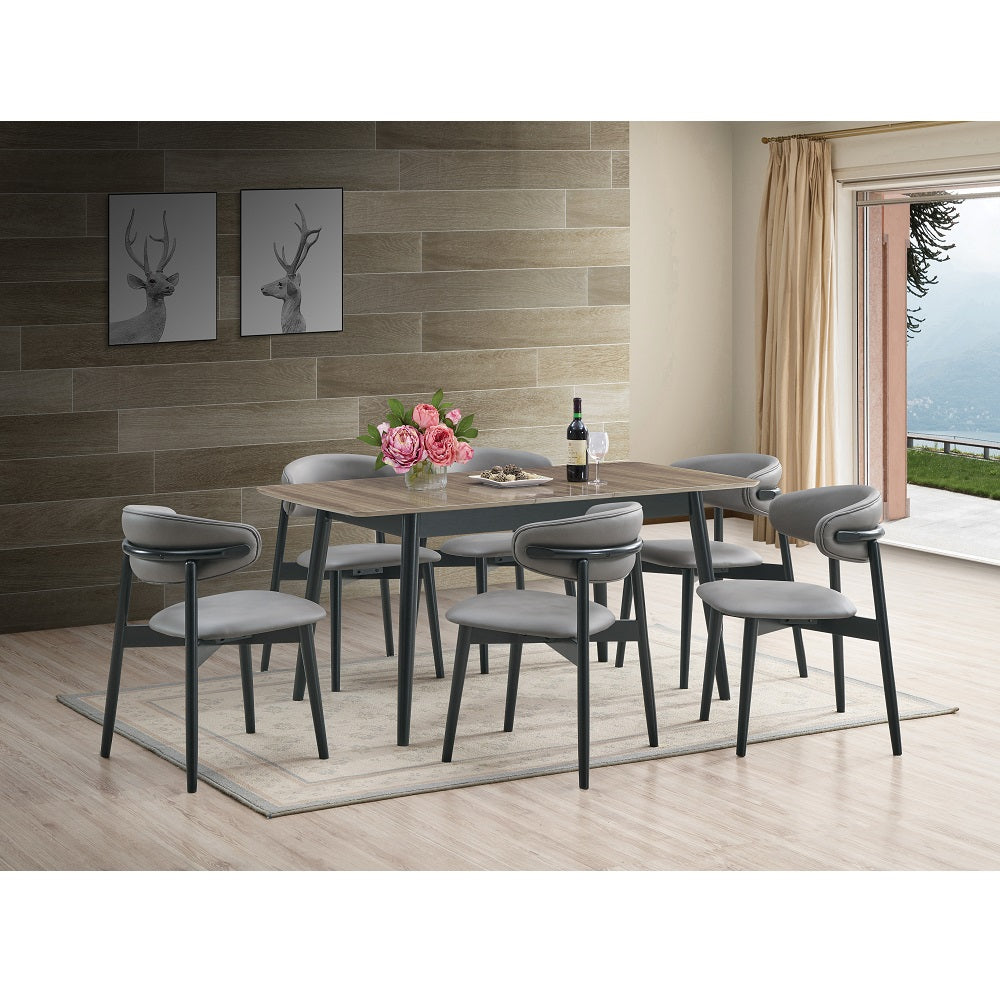 Acme - Lanae Dining Table DN02364 Natural & Black Finish