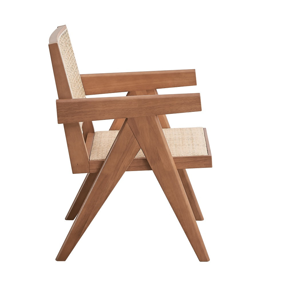 Acme - Velentina Arm Chair (Set-2) DN02373 Rattan & Natural Finish