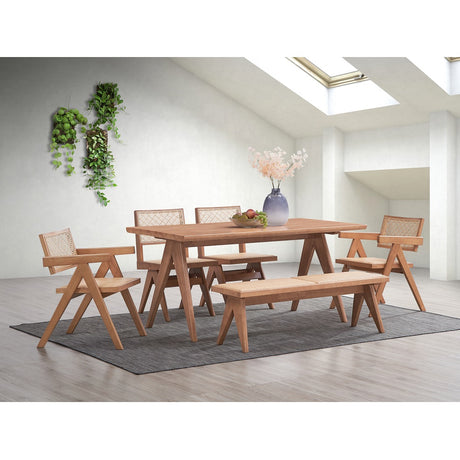 Acme - Velentina Bench DN02374 Rattan & Natural Finish