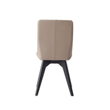 Acme - Redmond Side Chair (Set-2) DN02399 Khaki Leather & Black Finish