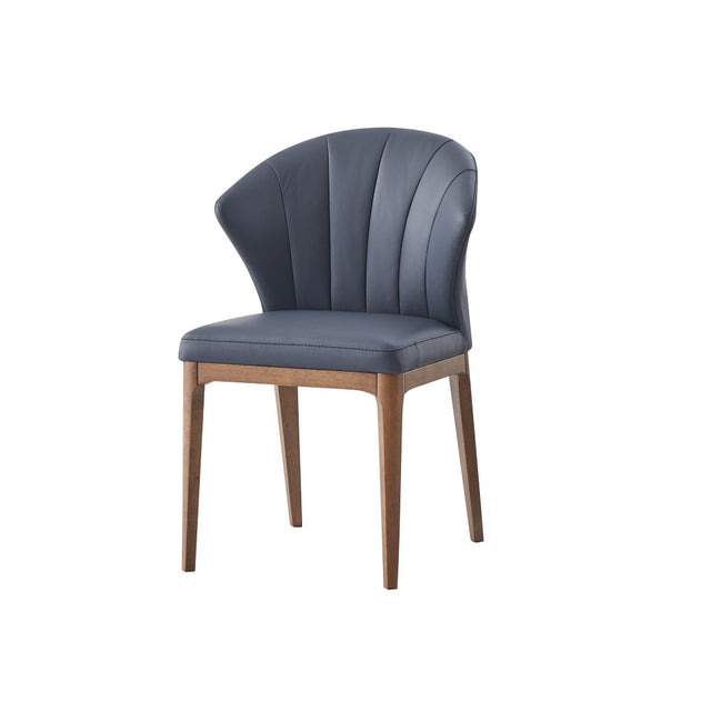 Acme - Seraphyne Side Chair (Set-2) DN02402 Slate Leather & Walnut Finish