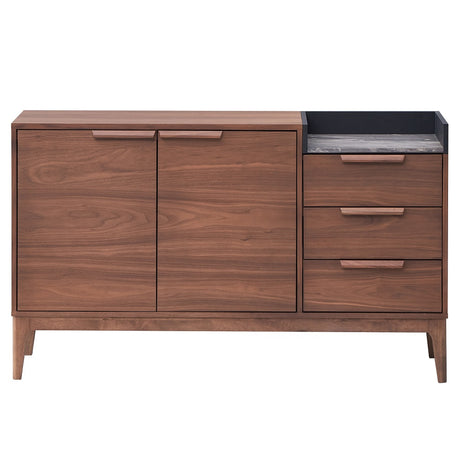 Acme - Bevis Server DN02419 Green Fabric & Walnut Finish