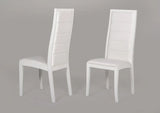 9007 Contemporary White Leatherette Dining Chairs (Set Of 2) Vggu9007Ch - Wht - VGGU9007CH - WHT - Home Elegance USA - 3