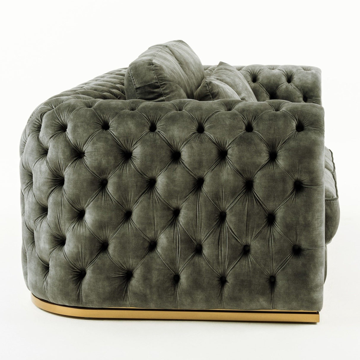 Divani Casa Dosie - Transitional Grey Velvet Loveseat