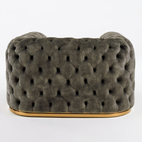 Divani Casa Dosie - Transitional Grey Velvet Chair