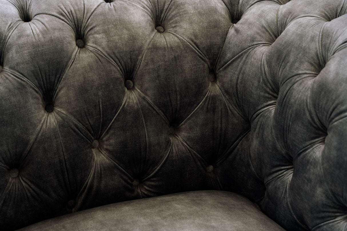 Divani Casa Dosie - Transitional Grey Velvet Chair