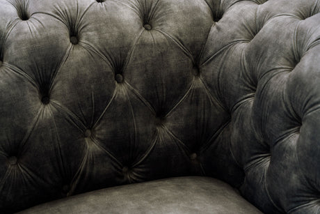 Divani Casa Dosie - Transitional Grey Velvet Chair