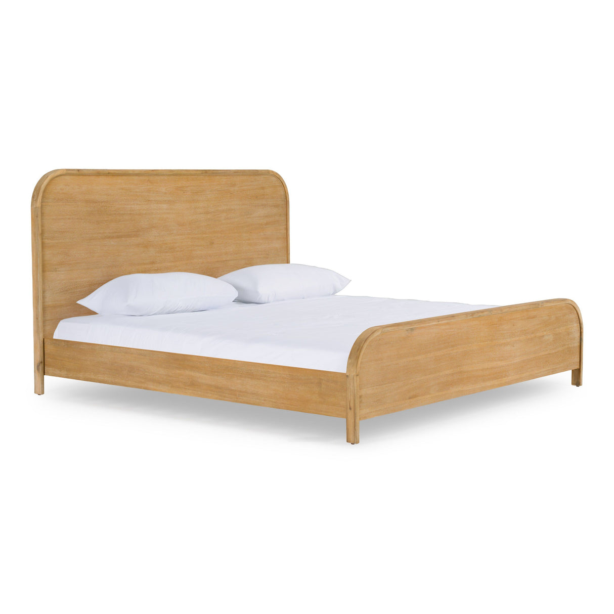 Eastern King Dresden - Modern Natural Acacia 1-Drawer Nightstand Bedroom Set