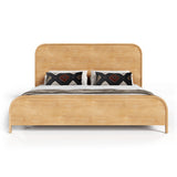 Eastern King Dresden - Modern Natural Acacia 1-Drawer Nightstand Bedroom Set