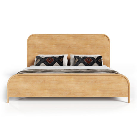 Eastern King Dresden - Modern Natural Acacia 1-Drawer Nightstand Bedroom Set