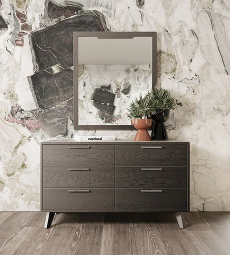 Eastern King Soria Modern Grey Wash Bedroom Set