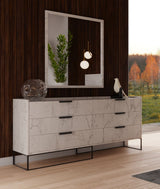 Nova Domus Marbella Italian Modern White Marble Bed Set Vgacmarbella-Set-Wht