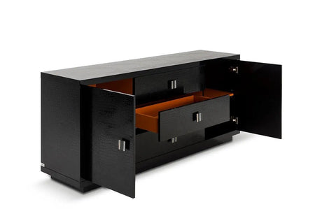 A&X Bellagio Modern Black Crocodile Lacquer Dresser Vgunrw109 - 180 - VGUNRW109 - 180 - Home Elegance USA - 4