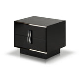 A&X Bellagio Modern Black Crocodile Lacquer Nightstand Vgunrw305 - 60 - VGUNRW305 - 60 - Home Elegance USA - 4