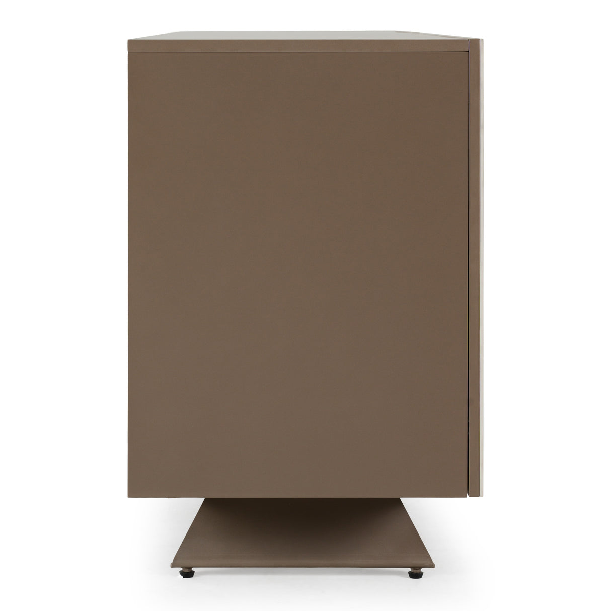 Dunster - Contemporary Beige Ceramic + Metallic Grey Buffet - View Image 1