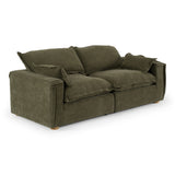 Durbin - Modern Green Fabric Sofa - View Image 1