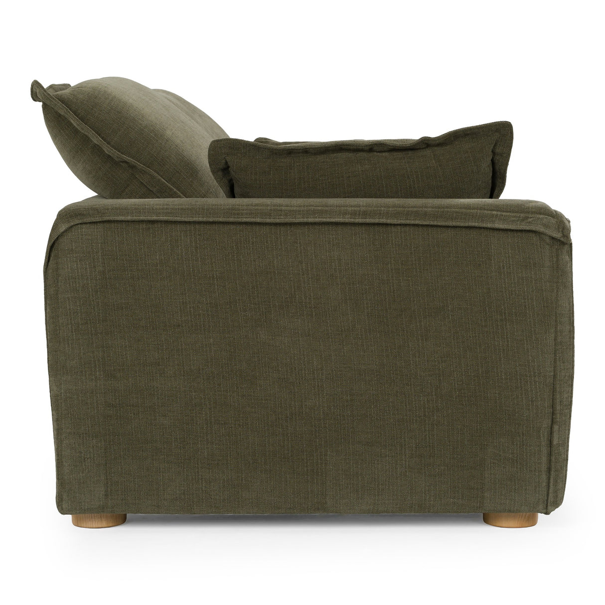 Durbin - Modern Green Fabric Sofa - View Image 1