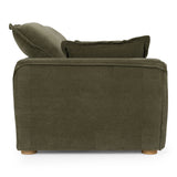 Durbin - Modern Green Fabric Sofa - View Image 1