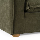 Durbin - Modern Green Fabric Sofa - View Image 1