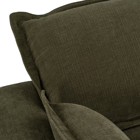 Durbin - Modern Green Fabric Sofa - View Image 1