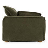 Durbin - Modern Green Fabric Loveseat - View Image 1