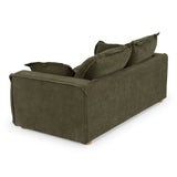 Durbin - Modern Green Fabric Loveseat - View Image 1