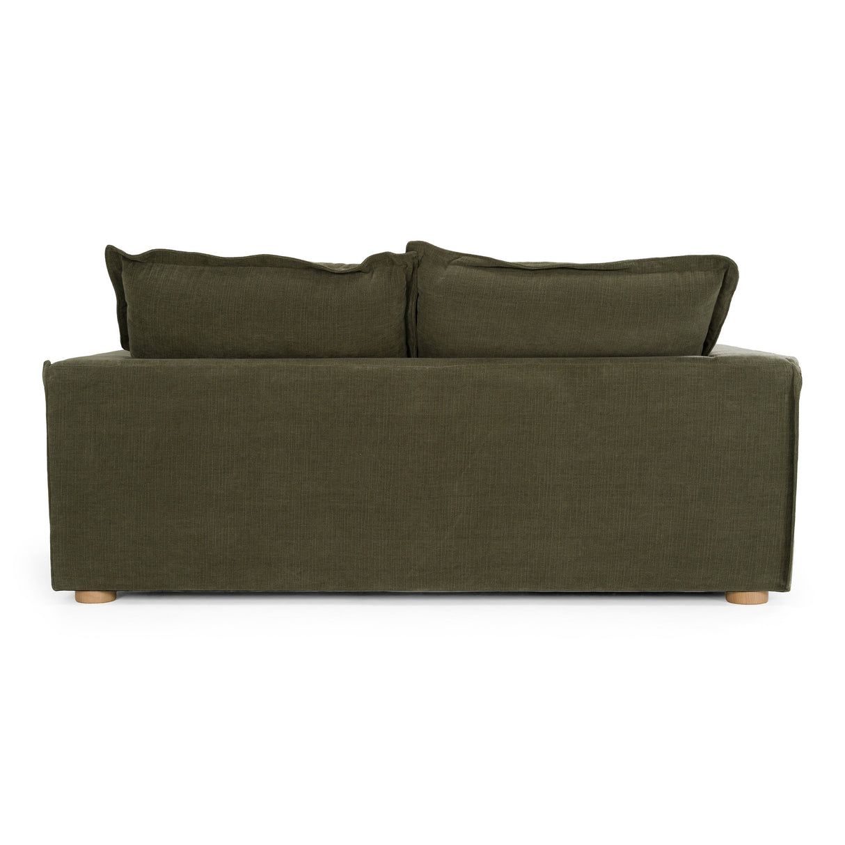 Durbin - Modern Green Fabric Loveseat - View Image 1