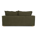 Durbin - Modern Green Fabric Loveseat - View Image 1