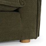 Durbin - Modern Green Fabric Loveseat - View Image 1
