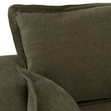 Durbin - Modern Green Fabric Loveseat - View Image 1
