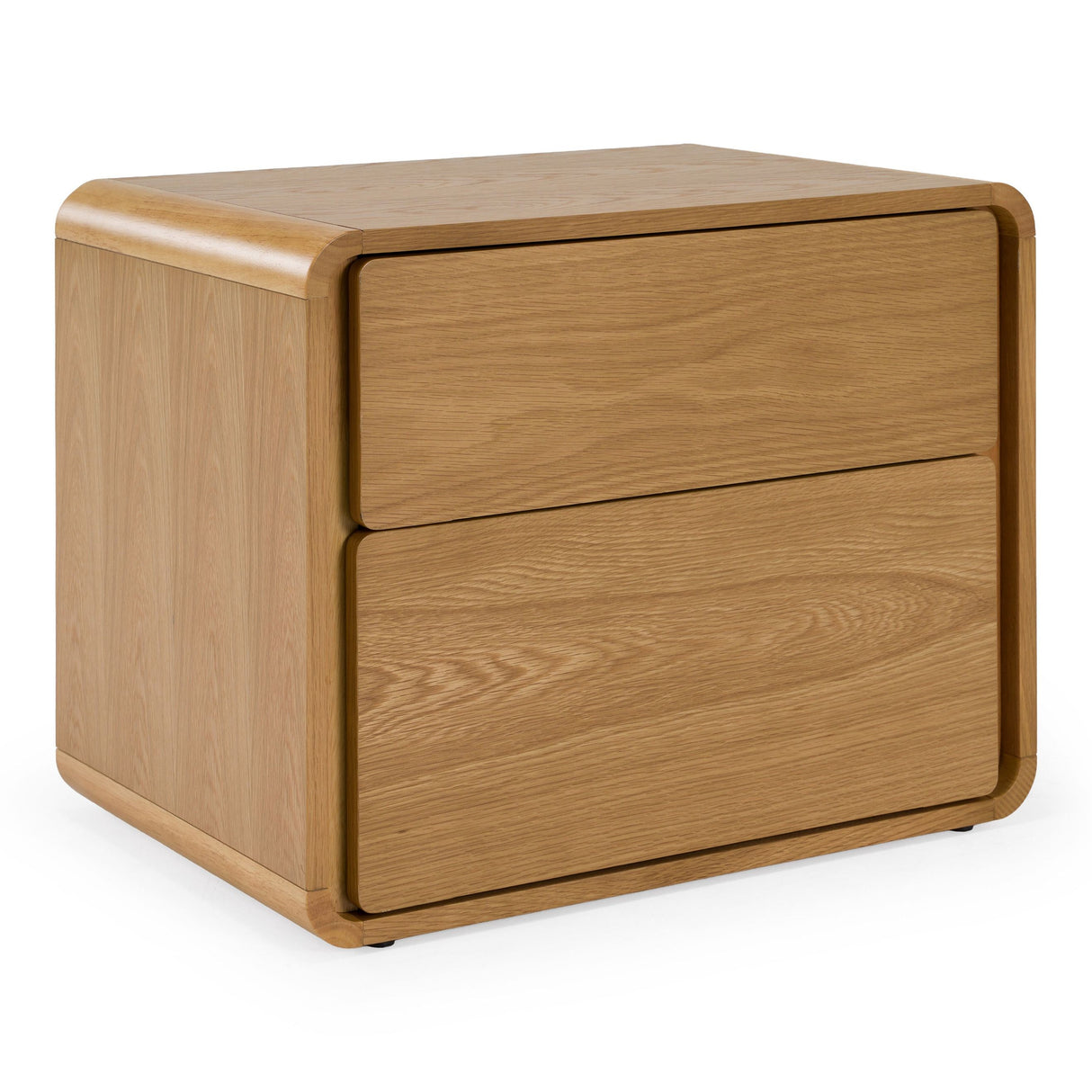 Eastern King Lamont + Dustin - Modern Beige Fabric + Natural Oak 4-Piece Bedroom Set