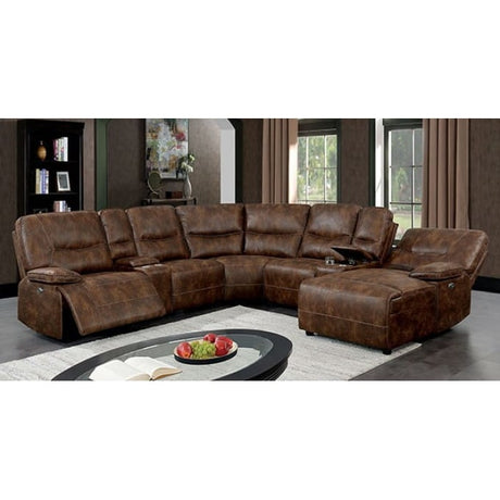 Chantelle - Power Sectional - Brown - Home Elegance USA